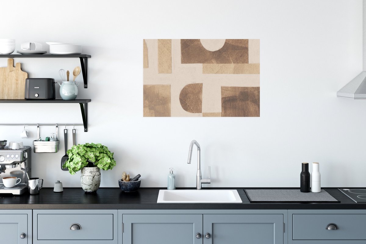 Poster Abstract - Puzzel - Vormen - Kleuren - 60x40 cm