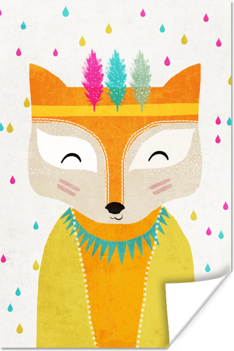 Dieren - Kleuren - Vos - Portret