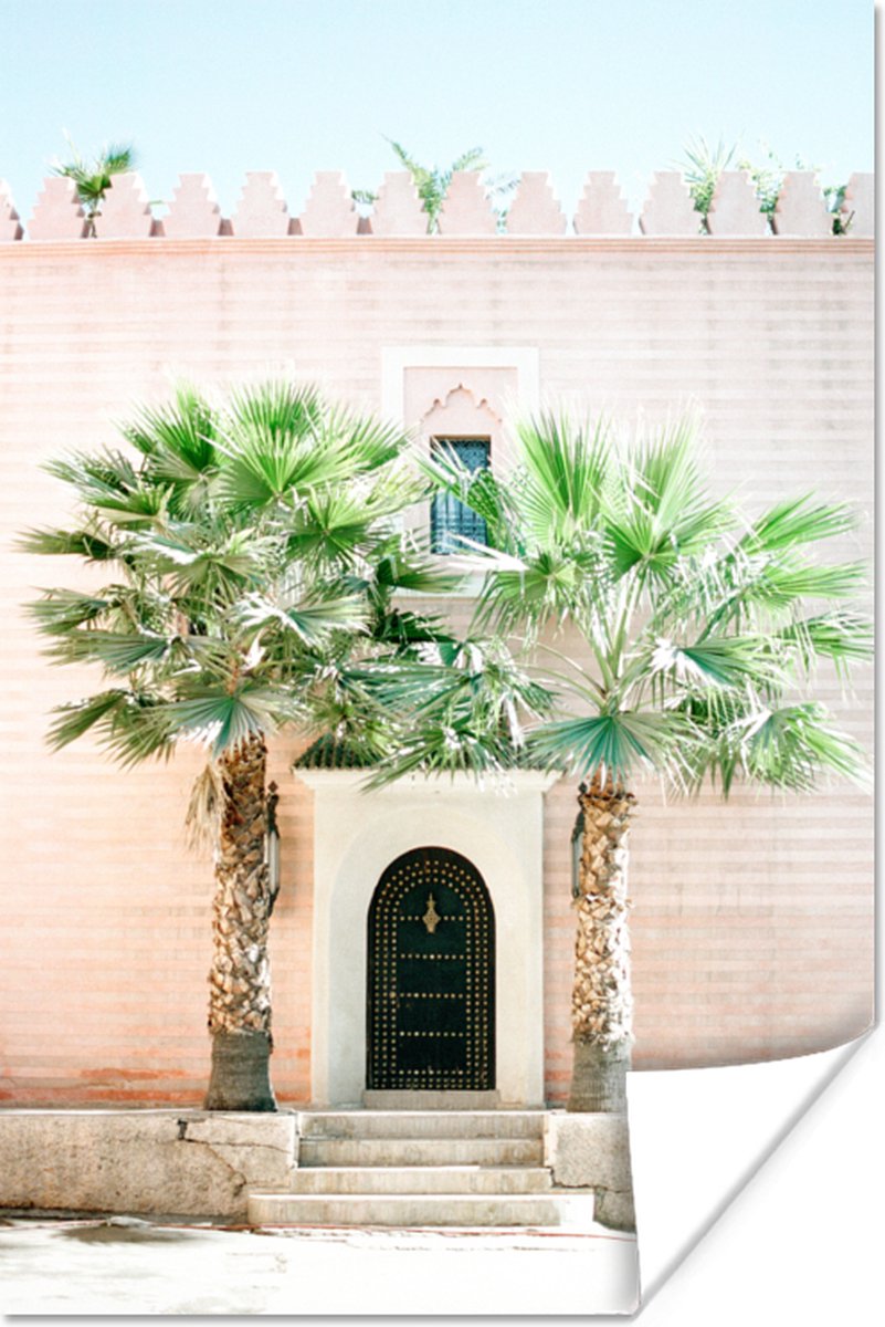 Deur - Marrakesh - Palmboom - Wit - Tropisch