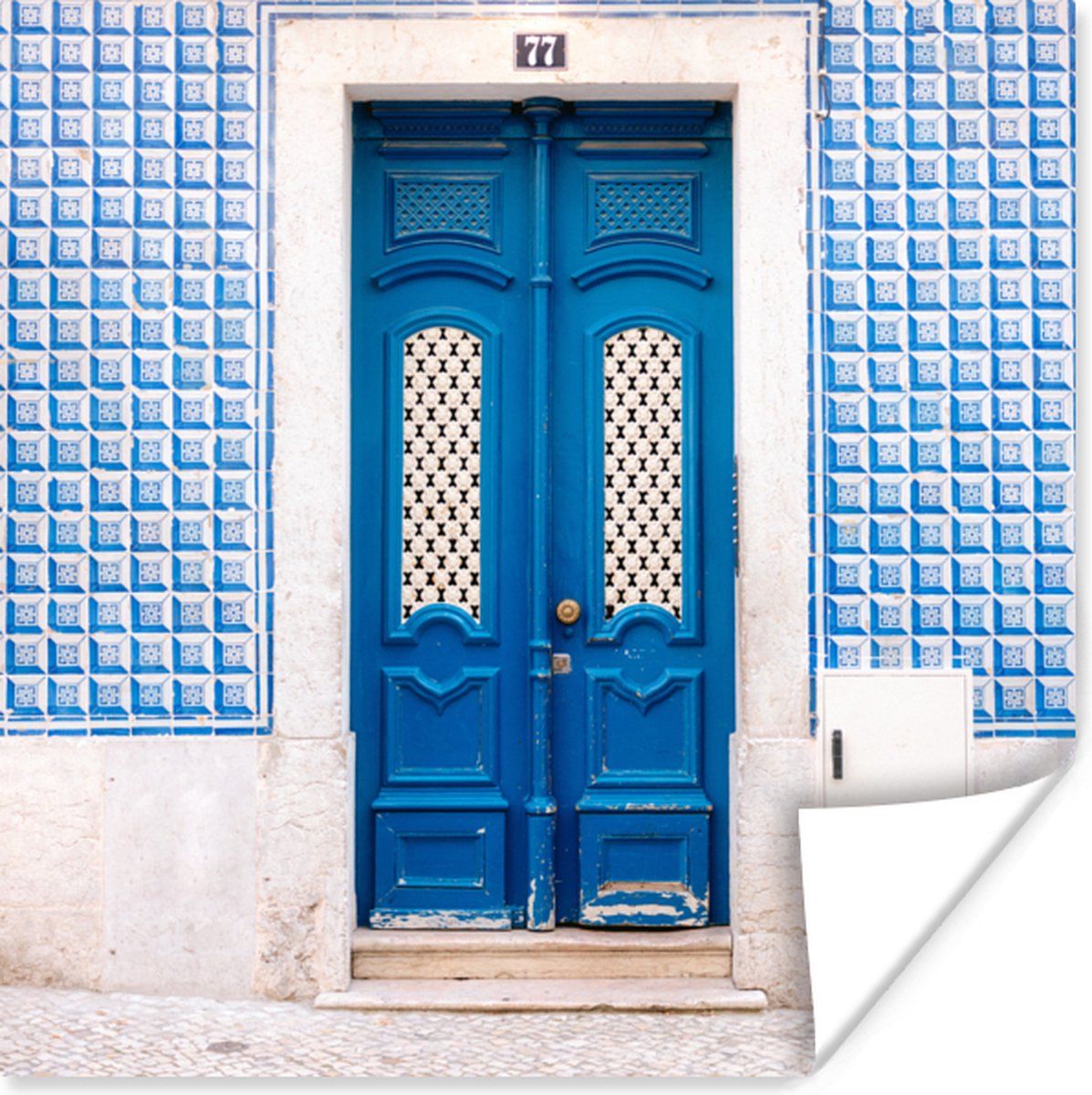 Blauw - Deur - Hout - Architectuur