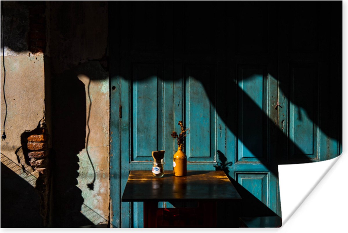 Deur - Blauw - Architectuur - Vaas