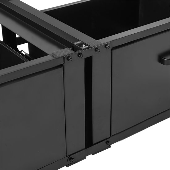 Vonia Wasmachine verhoger - Dubbel - Wasmachine en Droger Verhoger - Wasmachine Verhoger met Lade - Wasmachine kast - Wasmachine ombouw - Zwart