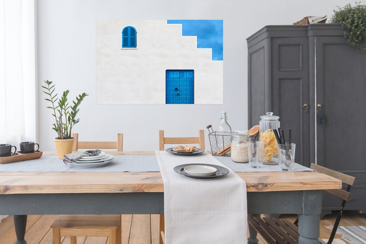 Huis - Blauw - Wit - Deur