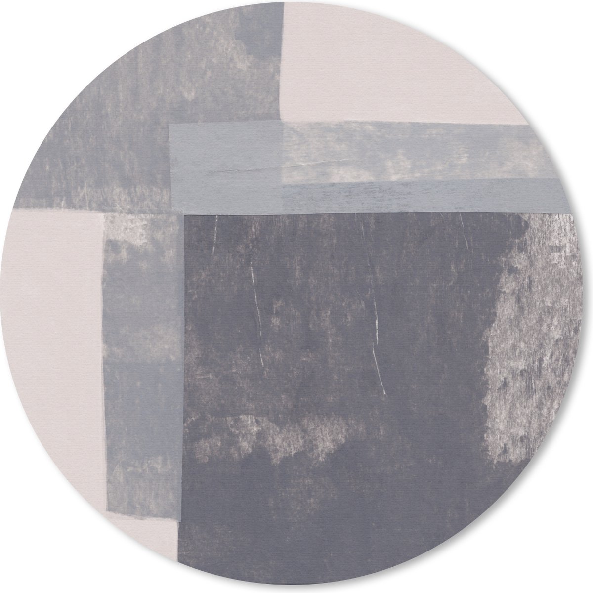 Muismat rond 20x20 cm - Mousepad Vormen - Abstract - Verf - Geometrie - Ronde muismatten