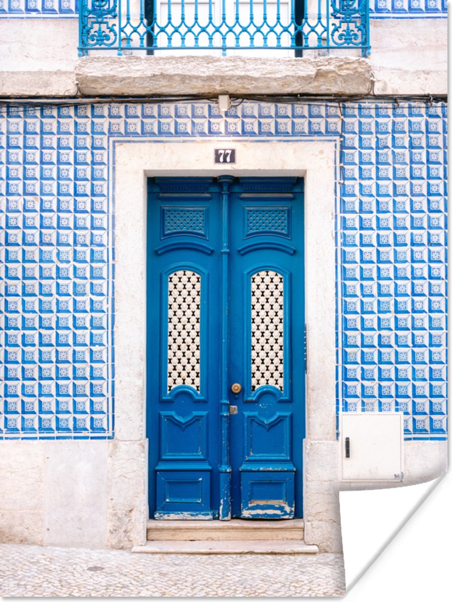 Blauw - Deur - Hout - Architectuur