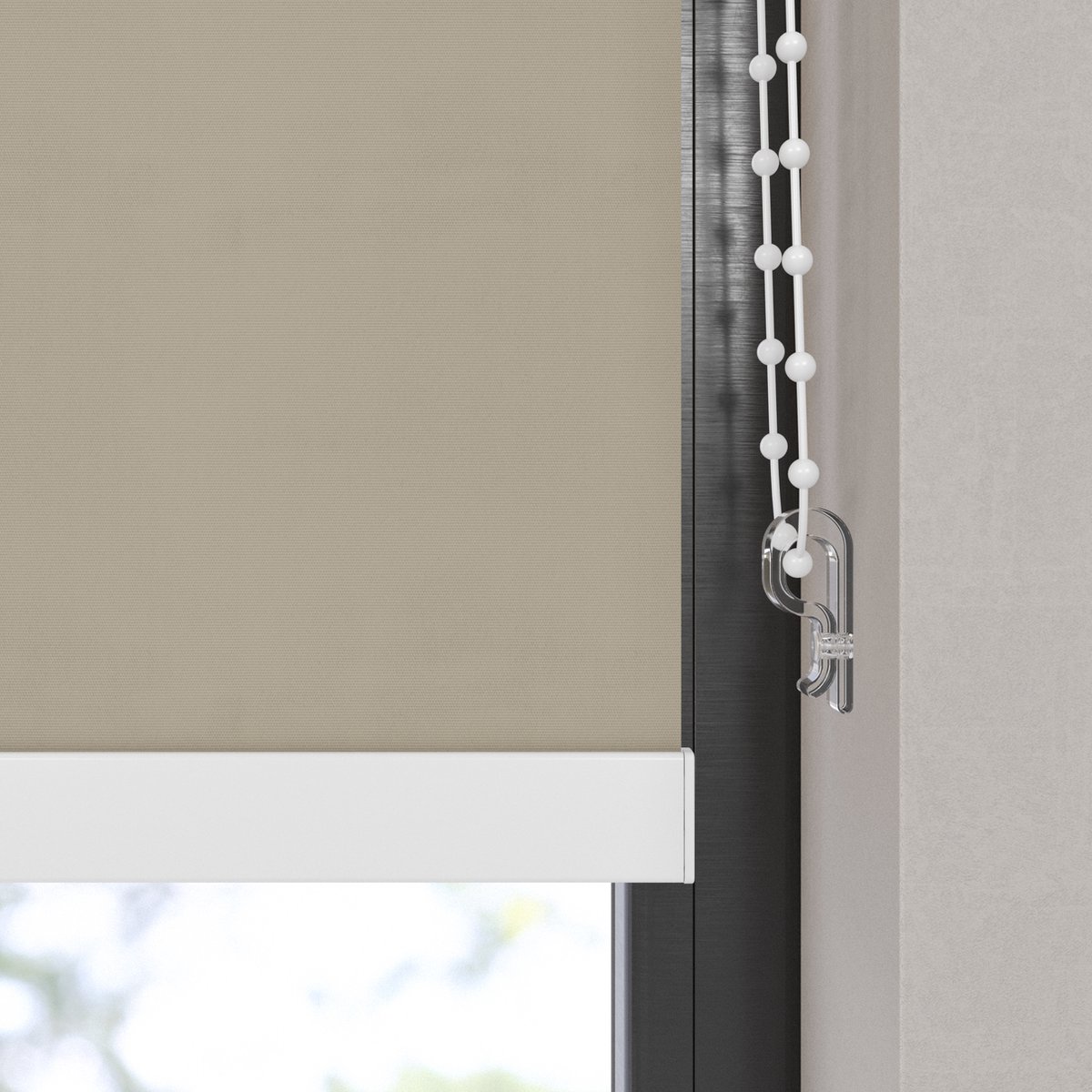 Dutchblinds Rolgordijn - verduisterend - Sand - 50x190cm - Raamdecoratie op maat
