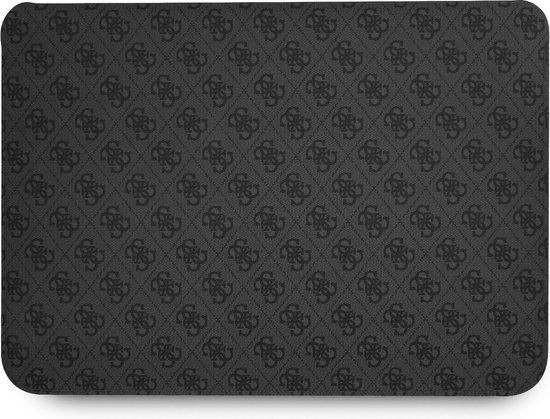 Guess 4G PU Triangle Logo Laptop sleeve 13 tot en met 14 inch - Zwart