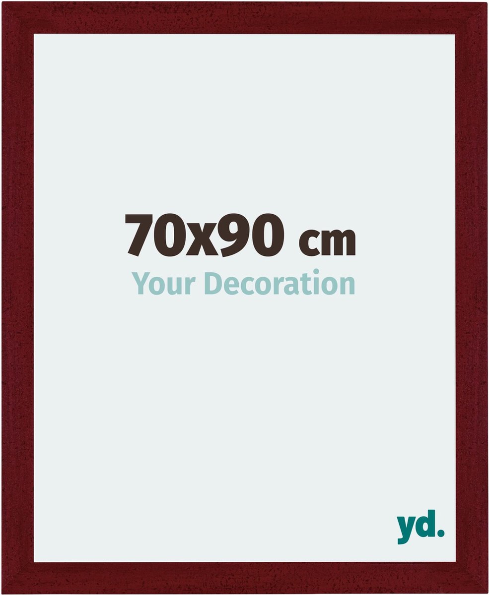 yd. Your Decoration - Fotolijst 70x90 cm - MDF - Wijnrood Geveegd - Mura