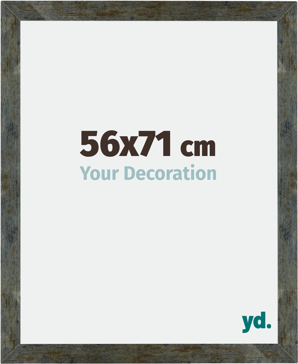 yd. Your Decoration - Fotolijst 56x71 cm - MDF - Blauw Goud Gemeleerd - Mura
