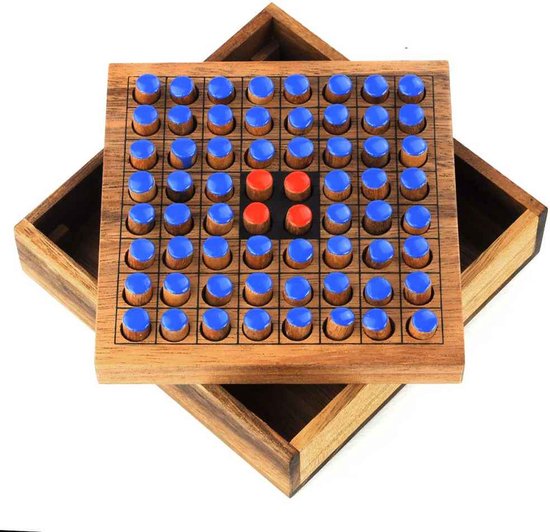 Afbeelding van het spel Logica Giochi Houten Bordspel Ottelo, X000MFU9WF, 14,5×14,5x4cm