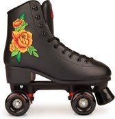 ROOKIE Rosa Rolschaatsen / Rollerskates - Vegan Vriendelijk - Black - Maat 38 (lengte binnenzooltje 25 cm)