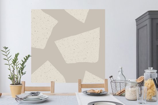 Muurstickers - Sticker Folie - Terrazzo - Abstract - Pastel - Patronen - 120x120 cm - Plakfolie - Muurstickers Kinderkamer - Zelfklevend Behang XXL - Zelfklevend behangpapier - Stickerfolie