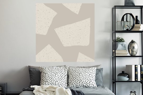 Muurstickers - Sticker Folie - Terrazzo - Abstract - Pastel - Patronen - 120x120 cm - Plakfolie - Muurstickers Kinderkamer - Zelfklevend Behang XXL - Zelfklevend behangpapier - Stickerfolie