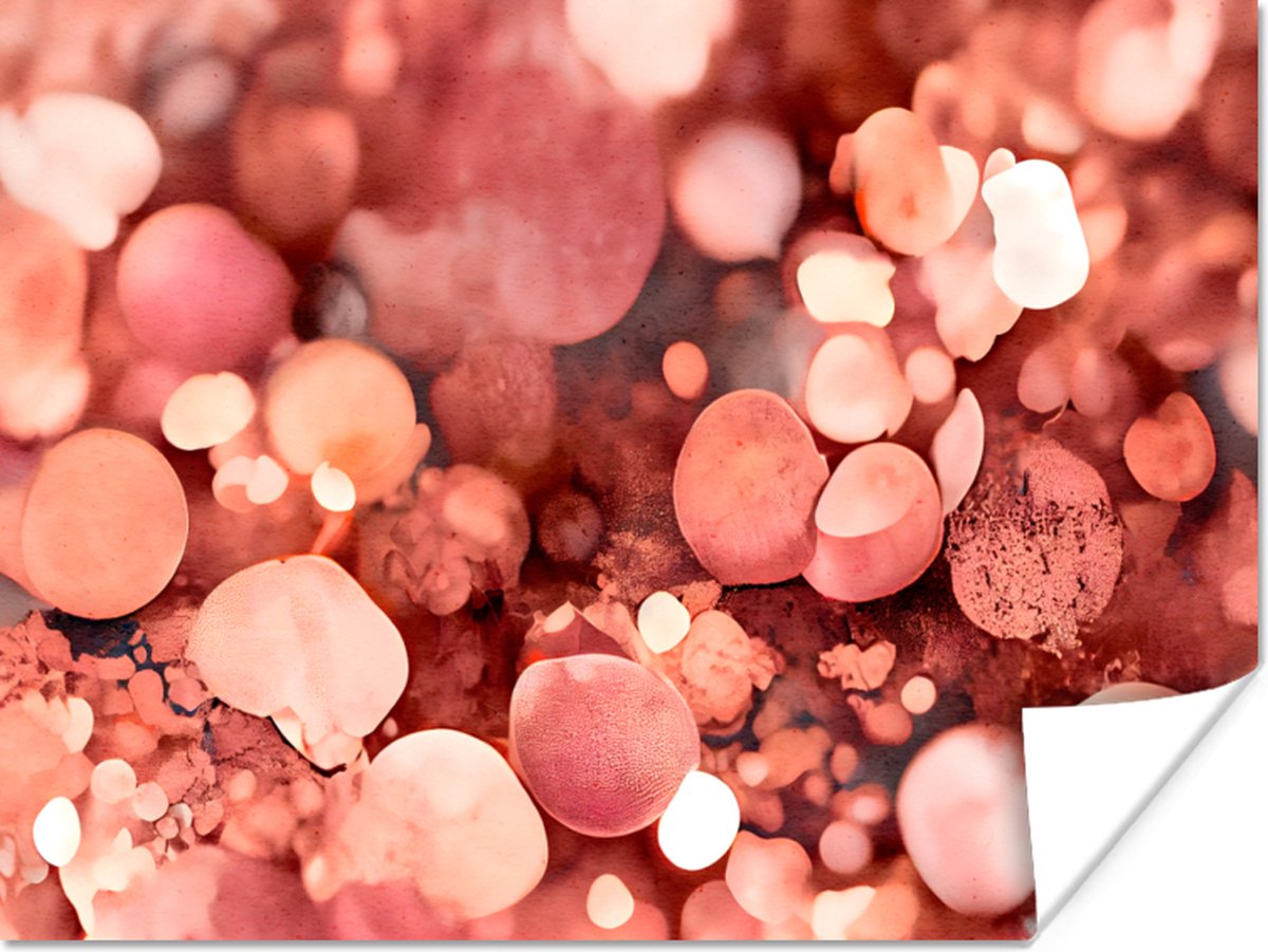 Poster Abstract - Glitter - Roze - Luxe - 40x30 cm