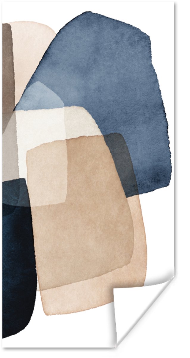 Poster Abstract - Kunst - Waterverf - Design - 75x150 cm
