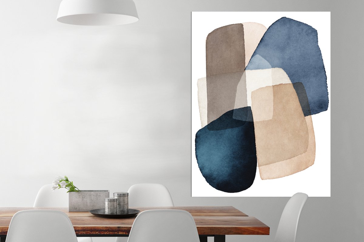 Poster Abstract - Kunst - Waterverf - Design - 90x120 cm