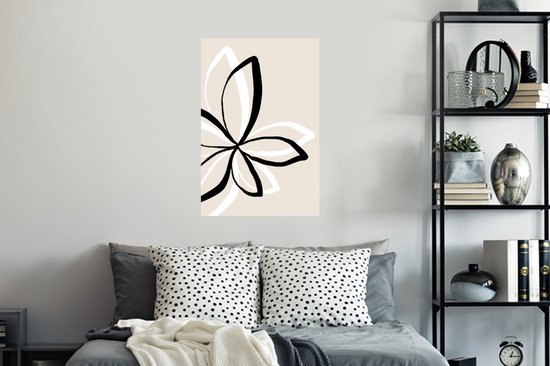 Stickers Stickers muraux - Fleurs - Abstrait - Minimalisme - 40x60 cm - Feuille adhésive