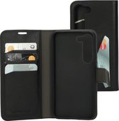 Mobiparts hoesje geschikt voor Samsung Galaxy S23 - Wallet/Boekhoesje - Eco Leer - Magneet Sluiting - Opberg vakken - Zwart