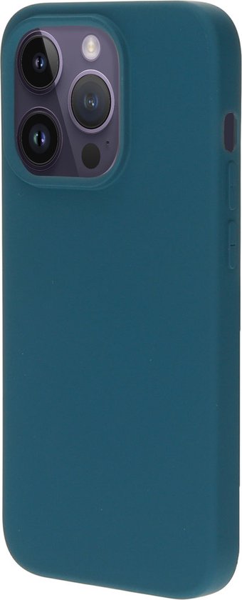 Mobiparts Coque en Siliconen Apple iPhone 14 Pro Blueberry Blauw Case