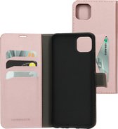 Mobiparts hoesje geschikt voor Samsung Galaxy A22 5G - Wallet/Boekhoesje - Eco Leer - Magneet Sluiting - Opberg vakken - Roze