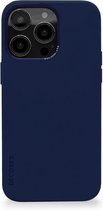 DECODED Siliconen Back Cover - iPhone 14 Pro Max - Anti-Bacterieel Hoesje - Magnetische Technologie van Apple - Donker Blauw