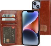 Mobiparts Excellent Wallet Case geschikt voor Apple iPhone 14 - Bruin