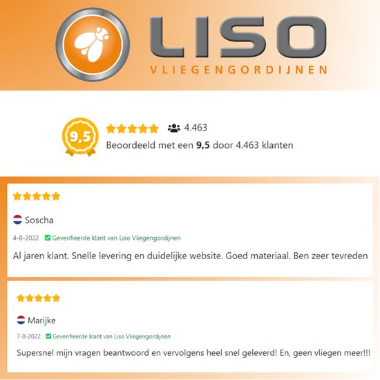 Liso Vliegengordijn - Hulzengordijn Gitzwart - 100 x 232 cm van Merkloos — afbeelding 5