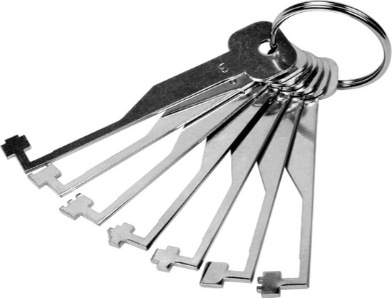 7-delige lockpick set voor (oude) bontebaard sloten