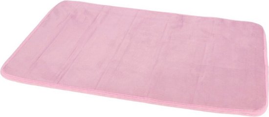 Schat baard discretie Roze sneldrogende badmat 40 x 60 cm rechthoekig - Sneldrogende badkamermat  - Badmatten... | bol.com