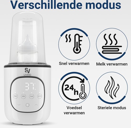 SV Living® B001 - Flessenwarmer - Snel opwarmen - Geschikt voor alle flesjes