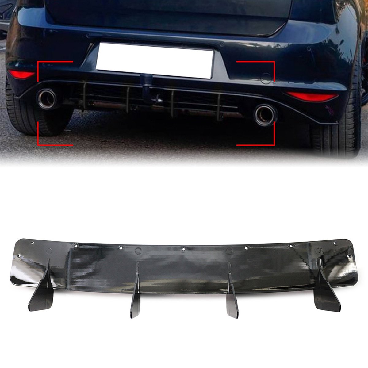 Auto Achterbumper Diffuser Lip voor Audi A1 A3 A4 A5 A6 A7 A8 B6 B7 B8 B9 C6 C7 C8 D3 D4 D5 D6, Achterzijde Splitters Spoiler Lip Auto Achterspoilers,A/7fin