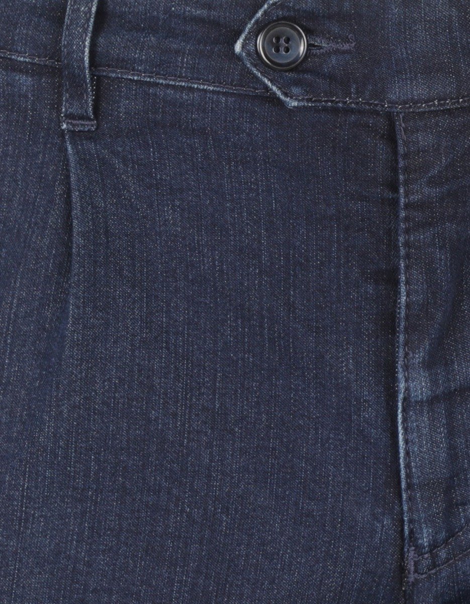 The English Hatter Mannen Jeans Pantalon met Bandplooi en omslag Blauw  Katoen Maat: 58 | bol.com