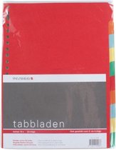 Tabbladen A4 23R Karton blanco 10-Delig