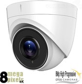 Beveiligingscamera - 4K TVI Camera - Dome - 60m Nachtzicht - 2.8mm lens - WDR - Privacy Masking - Binnen & Buiten Camera