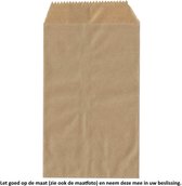 Papieren Zakjes - Bruin – 25 Stuks – 8 x 15 cm – Gift Bag – Geschenkzakjes – Cadeau – Cadeauzakjes - Fournituren - Traktatie - Snoep - Koek