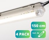 EasySave LED TL verlichting 150 cm - Compleet armatuur incl. LED TL buis - IP65 - 4PACK