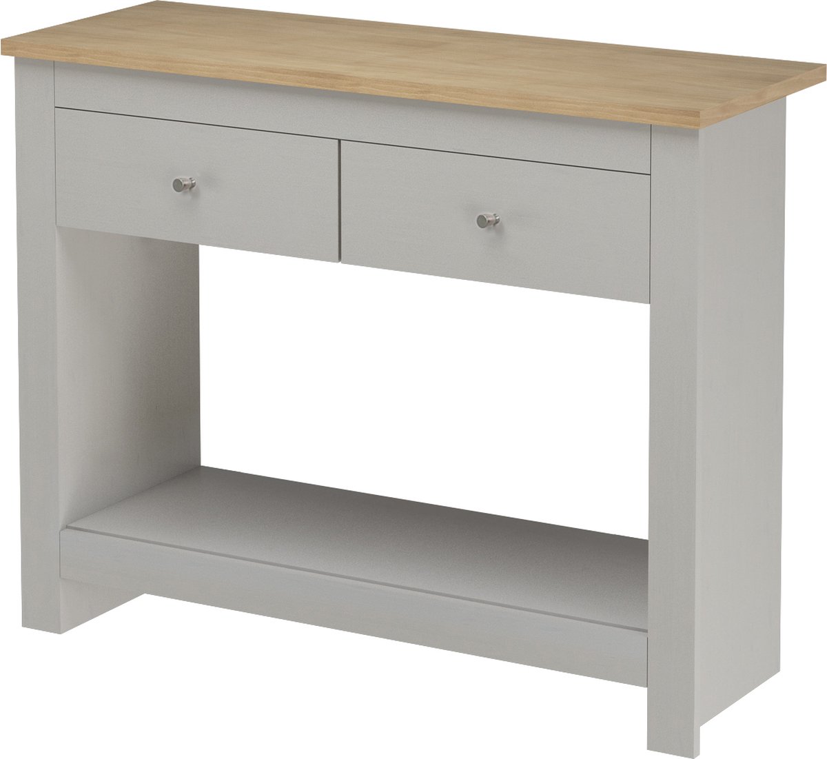 Emerald-Consoletafel - 2-laden - Eiken/Grijs
