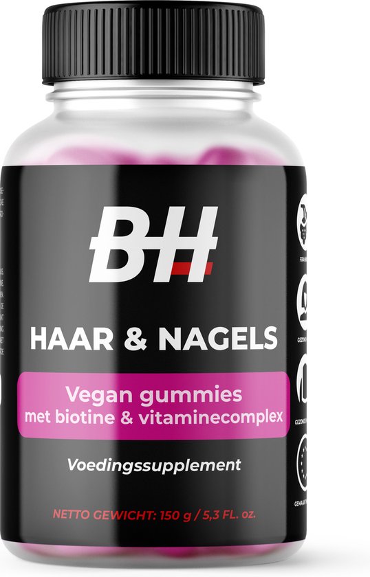 Body Hackers - Vegan Gummies - Biotine & Multivitamine - Haar & Nagels - 60 stuks
