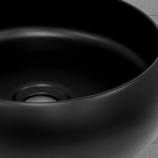 Lavabo Ø 35x30 cm céramique noire ML- Design