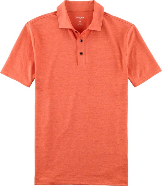 OLYMP Polo Level 5 Casual - slim fit polo - oranje - Maat: S