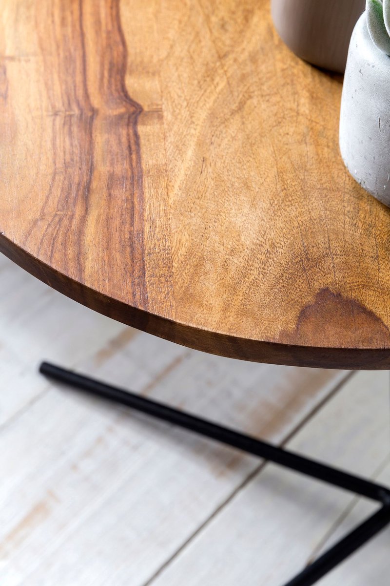 FineBuy tafels Sheesham massief hout/metaal | Design bijzettafel set van 2 | Salontafel set van twee tafels | Kleine woonkamer bijzettafel modern FineBuy tafels Sheesham massief hout/metaal | Design bijzettafel set van 2 | Salontafel set van twee tafels | Kleine woonkamer bijzettafel modern