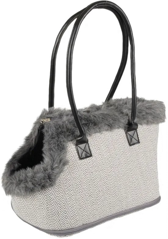 Flamingo Hondentas Esmee - Grijs - 52 x 25 x 26 cm