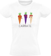 Carrate T-shirt Dames | wortel | karate | hoofdban | vechten | groente | geweld | sport |