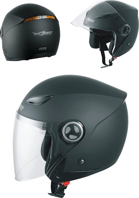 Helm scooter Jethelm volwassenen en kinderen kind 58 61 cm brommer