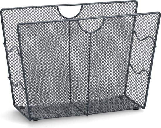 Porte-revues En Maille Tressée Argenté - Range Journaux Et Magazines | 39x17,5x27 Cm
