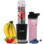 COOK-IT Blender - Smoothie Maker To Go - Twee Drinkbekers - Zwart