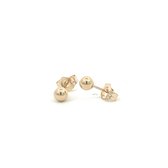 Silventi 9NBSAM-G230195 Gouden Bol Oorknopjes 4mm - Glad - 14 Karaat - Goud