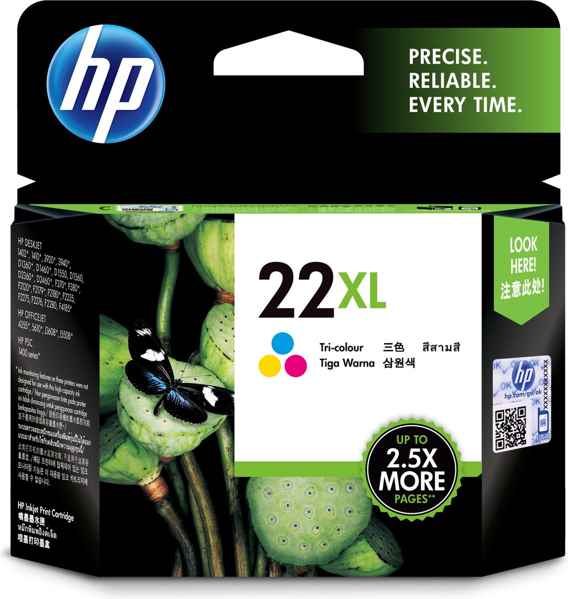 HP 22XL Inktcartridge - Cyaan / Geel / Magenta