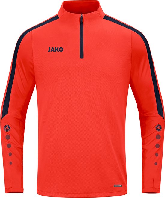 Jako Power Zip Top Hommes - Flame / Marine | Taille M.