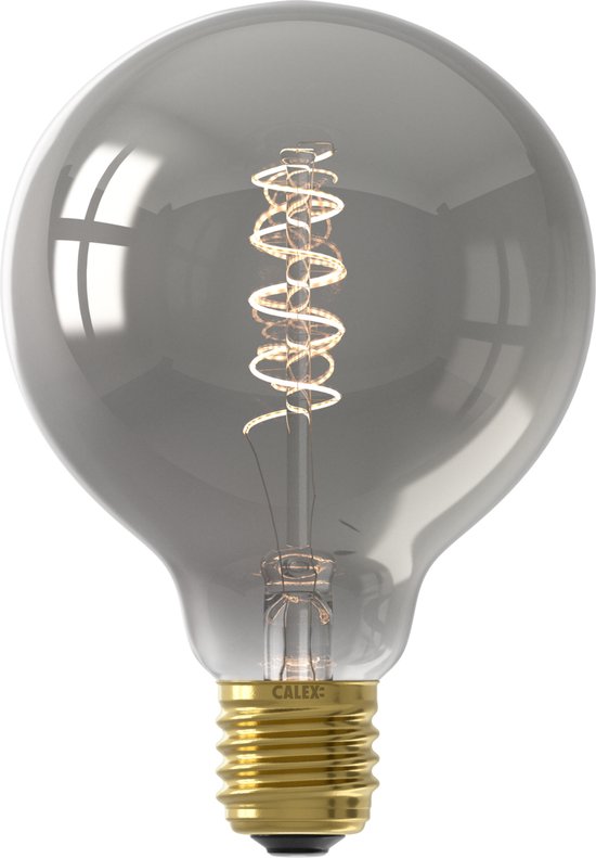 Calex Ampoule LED Vintage Titan - 4W Source de Lumière Filament - E27 - G95 - Dimmable